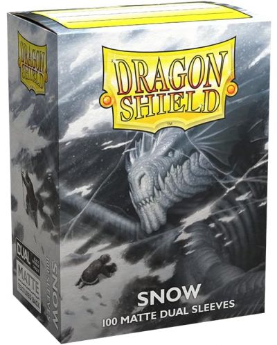 Προστατευτικά καρτών Dragon Shield Dual Sleeves - Matte Snow (100 τεμ.) - 1