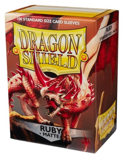 Προστατευτικά καρτών Dragon Shield Sleeves - Matte Ruby (100 τεμ.) - 1