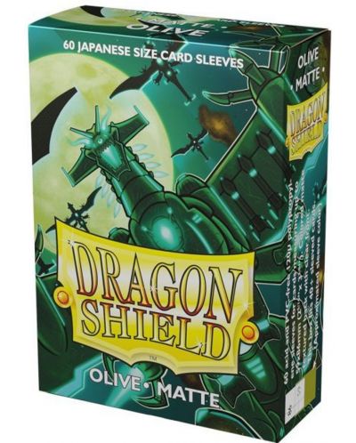 Προστατευτικά καρτών Dragon Shield Sleeves - Small Matte Olive (60 τεμ.) - 1