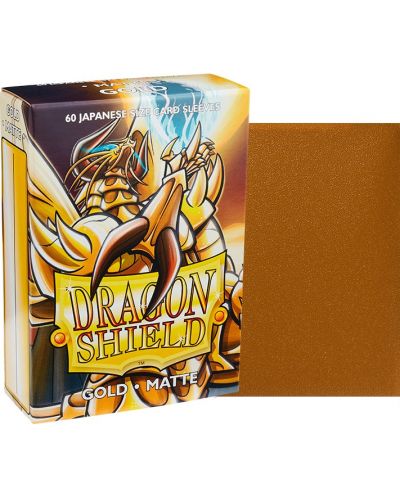 Προστατευτικά καρτών Dragon Shield Sleeves - Small Matte Gold (60 τεμ.) - 2