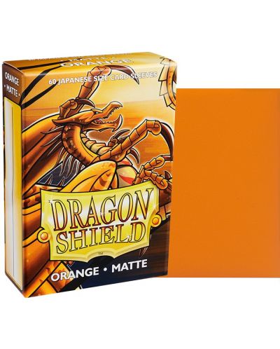 Προστατευτικά καρτών Dragon Shield Sleeves - Small Matte Orange (60 τεμ.) - 2