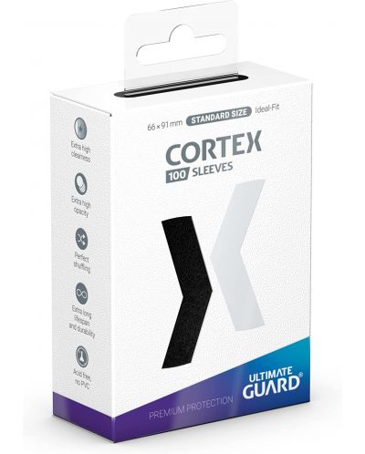 Προστατευτικά Ultimate Guard Cortex Sleeves Standard Size,μαύρο (100 τεμ.) - 1