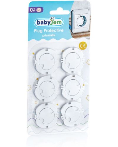 Ασφάλειες για πρίζες BabyJem-6 τεμάχια, λευκό - 2