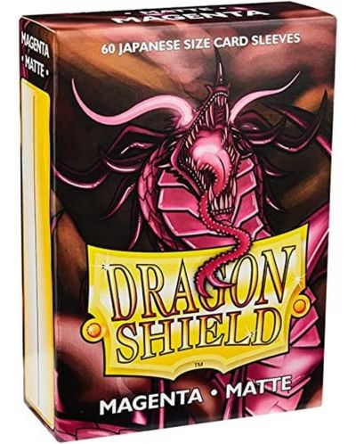Προστατευτικά καρτών Dragon Shield Sleeves - Small Matte Magenta (60 τεμ.) - 1