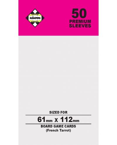 Προστατευτικά καρτών Kaissa Premium Sleeves 61 x 112 mm (French Tarot) -50 τεμ. - 1