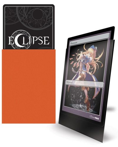 Προστατευτικά καρτών  Ultra Pro - Eclipse Matte Small Size, Pumpkin Orange (60 τεμ.) - 3