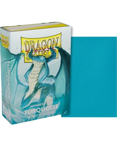 Προστατευτικά καρτών Dragon Shield Sleeves - Small Matte Turquoise (60 τεμ.) - 2