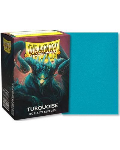 Προστατευτικά καρτών Dragon Shield Sleeves - Matte Turquoise (100 τεμ.) - 2