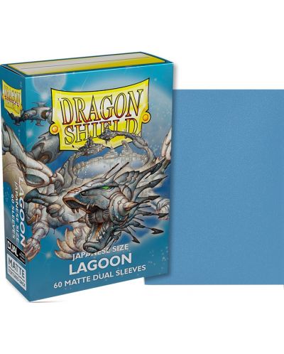 Προστατευτικά καρτών Dragon Shield Dual Sleeves - Small Matte Lagoon (60 τεμ.) - 2