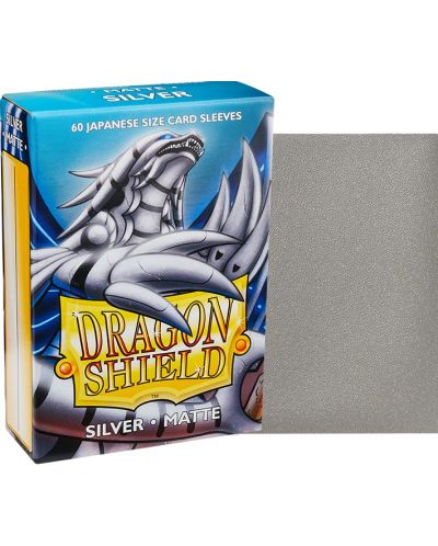 Προστατευτικά καρτών Dragon Shield Sleeves - Small Matte Silver (60 τεμ.) - 2