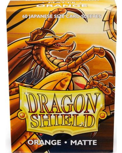 Προστατευτικά καρτών Dragon Shield Sleeves - Small Matte Orange (60 τεμ.) - 1