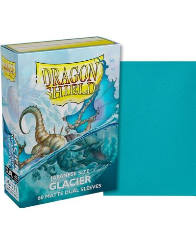 Προστατευτικά καρτών Dragon Shield Dual Sleeves - Small Matte Glacier (60 τεμ.) - 2