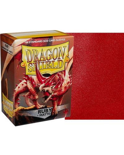 Προστατευτικά καρτών Dragon Shield Sleeves - Matte Ruby (100 τεμ.) - 2