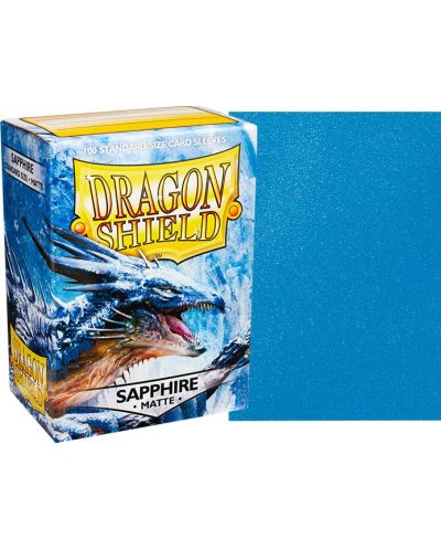 Προστατευτικά καρτών Dragon Shield Sleeves - Matte Sapphire (100 τεμ.) - 2
