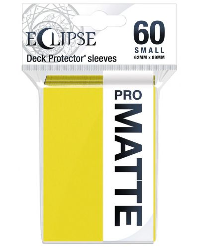 Προστατευτικά καρτών  Ultra Pro - Eclipse Matte Small Size, Lemon Yellow (60 τεμ.) - 1