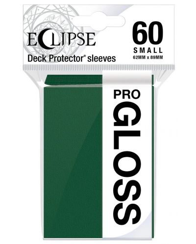 Προστατευτικά καρτών  Ultra Pro - Eclipse Gloss Small Size, Forest Green (60 τεμ.) - 1