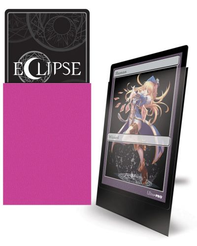 Προστατευτικά καρτών  Ultra Pro - Eclipse Matte Small Size, Hot Pink (60 τεμ.) - 3