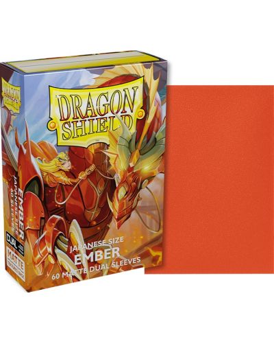 Προστατευτικά καρτών Dragon Shield Dual Sleeves - Small Matte Ember (60 τεμ.) - 2