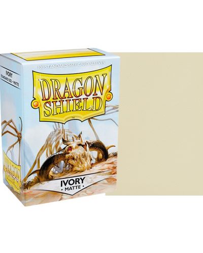 Προστατευτικά καρτών Dragon Shield Sleeves - Matte Ivory (100 τεμ.) - 2