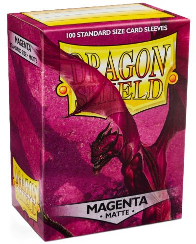 Προστατευτικά καρτών Dragon Shield Sleeves - Matte Magenta (100 τεμ.) - 1