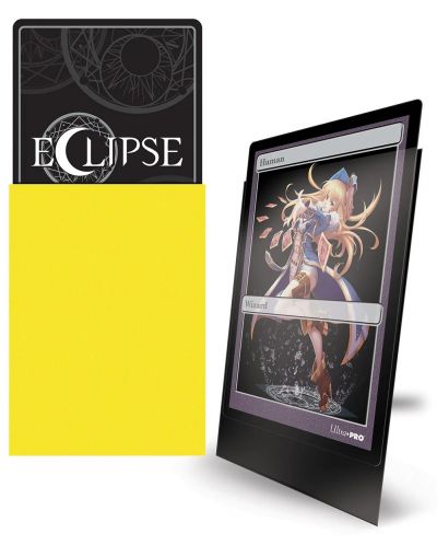 Προστατευτικά καρτών  Ultra Pro - Eclipse Matte Small Size, Lemon Yellow (60 τεμ.) - 3