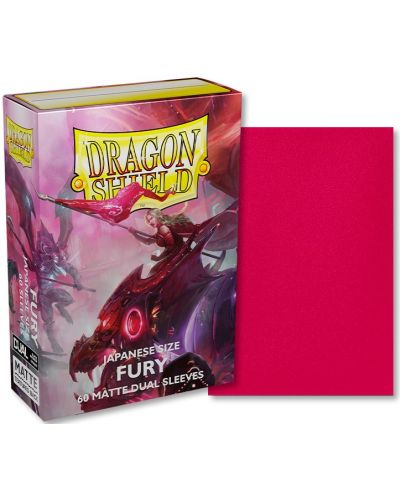Προστατευτικά καρτών Dragon Shield Dual Sleeves - Small Matte Fury (60 τεμ.) - 2