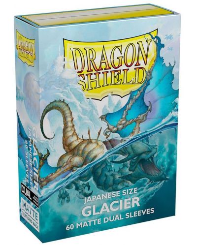 Προστατευτικά καρτών Dragon Shield Dual Sleeves - Small Matte Glacier (60 τεμ.) - 1