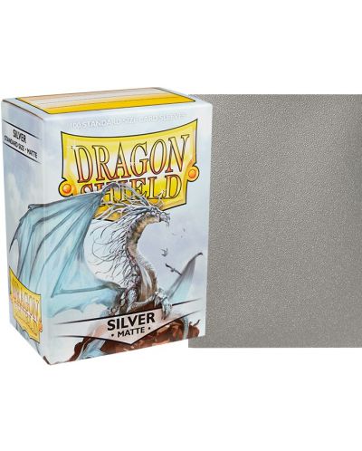 Προστατευτικά καρτών Dragon Shield Sleeves - Matte Silver (100 τεμ.) - 2
