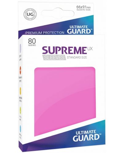 Προστατευτικά για κάρτες  Ultimate Guard Supreme UX Sleeves - Standard Size, Pink (80 τμχ) - 1