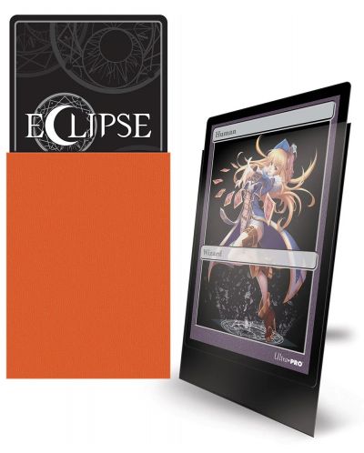 Προστατευτικά καρτών  Ultra Pro - Eclipse Gloss Small Size, Pumpkin Orange (60 τεμ.) - 2