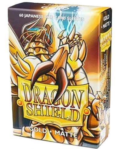 Προστατευτικά καρτών Dragon Shield Sleeves - Small Matte Gold (60 τεμ.) - 1