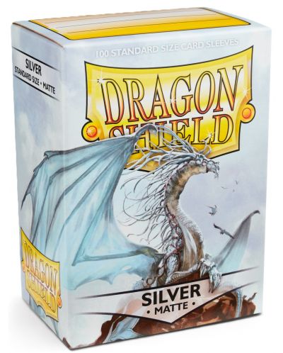 Προστατευτικά καρτών Dragon Shield Sleeves - Matte Silver (100 τεμ.) - 1
