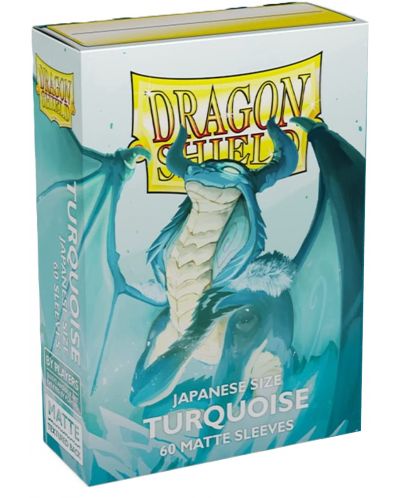 Προστατευτικά καρτών Dragon Shield Sleeves - Small Matte Turquoise (60 τεμ.) - 1