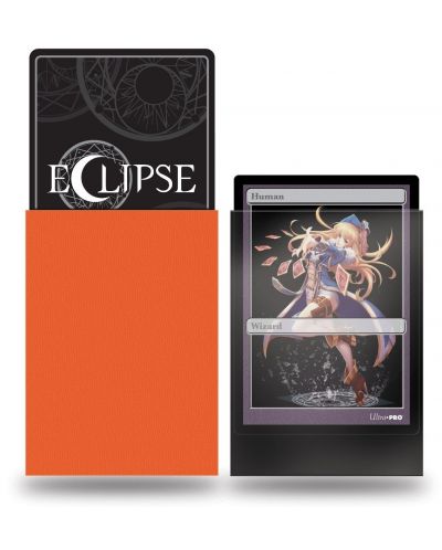 Προστατευτικά καρτών  Ultra Pro - Eclipse Matte Small Size, Pumpkin Orange (60 τεμ.) - 2