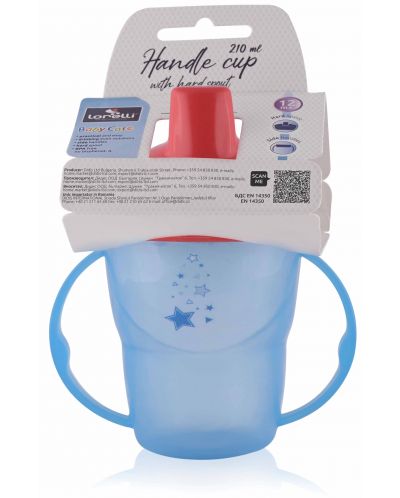 Преходна чаша с дръжки и твърд накрайник Lorelli Baby Care - 210 ml, Μπλε - 2