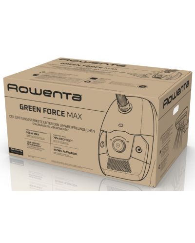 Ηλεκτρική σκούπα με σακούλα Rowenta - Green Force Max RO4933EA, HEPA, μαύρη  - 4