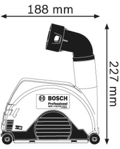 Συλλέκτης σκόνης  Bosch - Professional GDE 115/125 FC-T, Ø115-125 mm, Click & Clean - 2