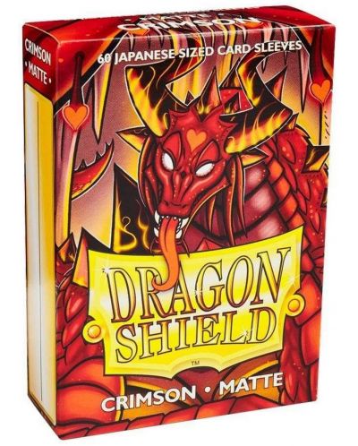 Προστατευτικά καρτών Dragon Shield Sleeves - Small Matte Crimson (60 τεμ.) - 1