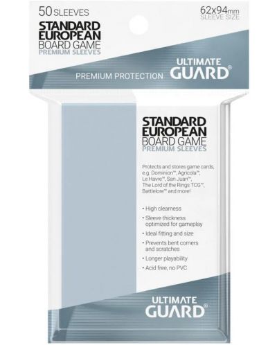 Προστατευτικά κάρτες Ultimate Guard Premium Soft Sleeves Standard European (50 τμχ) - 1