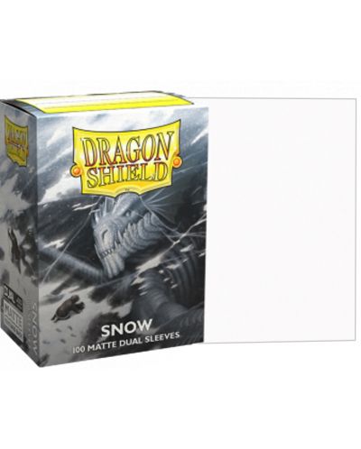 Προστατευτικά καρτών Dragon Shield Dual Sleeves - Matte Snow (100 τεμ.) - 2
