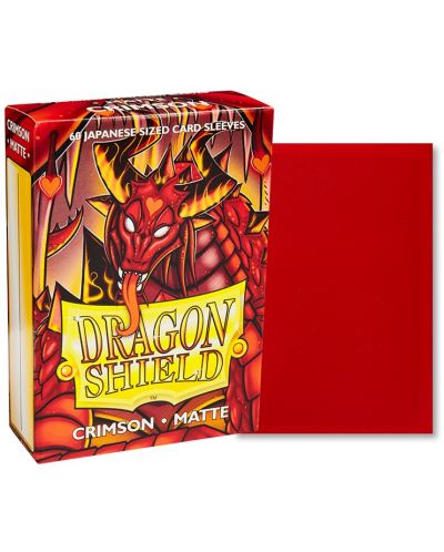 Προστατευτικά καρτών Dragon Shield Sleeves - Small Matte Crimson (60 τεμ.) - 2