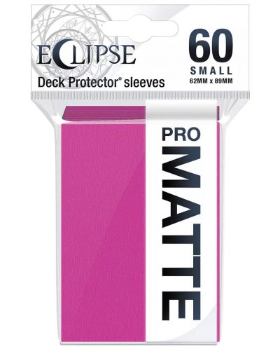 Προστατευτικά καρτών  Ultra Pro - Eclipse Matte Small Size, Hot Pink (60 τεμ.) - 1