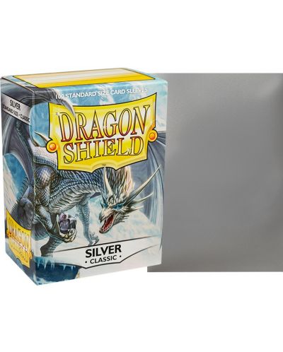 Προστατευτικά καρτών Dragon Shield Classic Sleeves - Silver (100 τεμ.) - 2