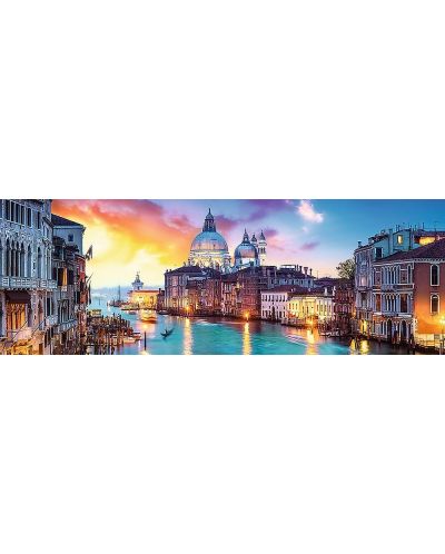 Πανοραμικό  Παζλ Trefl 1000 κομμάτια - Το μεγάλο κανάλι, Βενετία  - 2