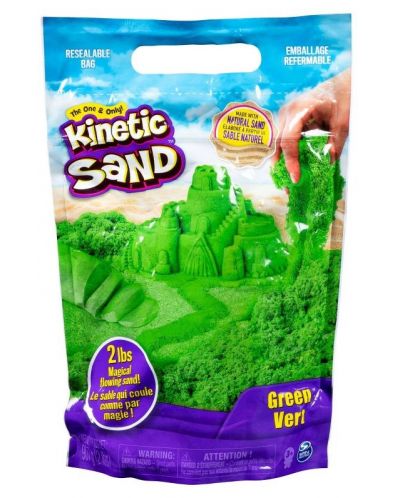 Άμμος σε σακούλα Spin Master Kineti Sand - Πράσινο, 907 γρ - 1
