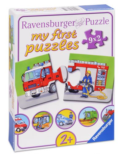 Παζλ Ravensburger 9 x 2 κομμάτια - Μηχανήματα έκτακτης ανάγκης - 1