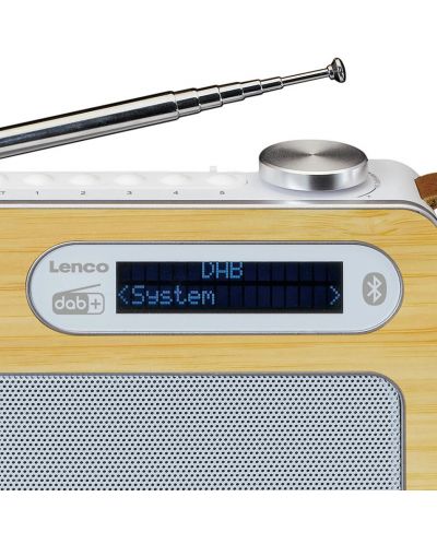 Ραδιόφωνο Lenco - PDR-040 BAMBOO, Καφέ/Λευκό - 3