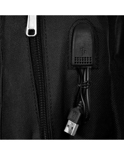 Σακίδιο πλάτης με ενσωματωμένη θύρα USB Zizito - μαύρο - 10