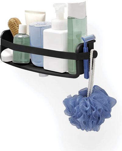 Ράφι μπάνιου με εξάρτημα υποπίεσης Umbra - Flex Gel-Lock,μαύρος - 1