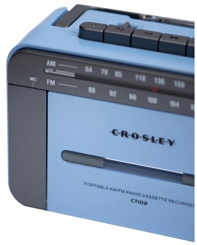 Ραδιοκασετόφωνο Crosley - CT102A-BG4, μπλε/γκρι - 3